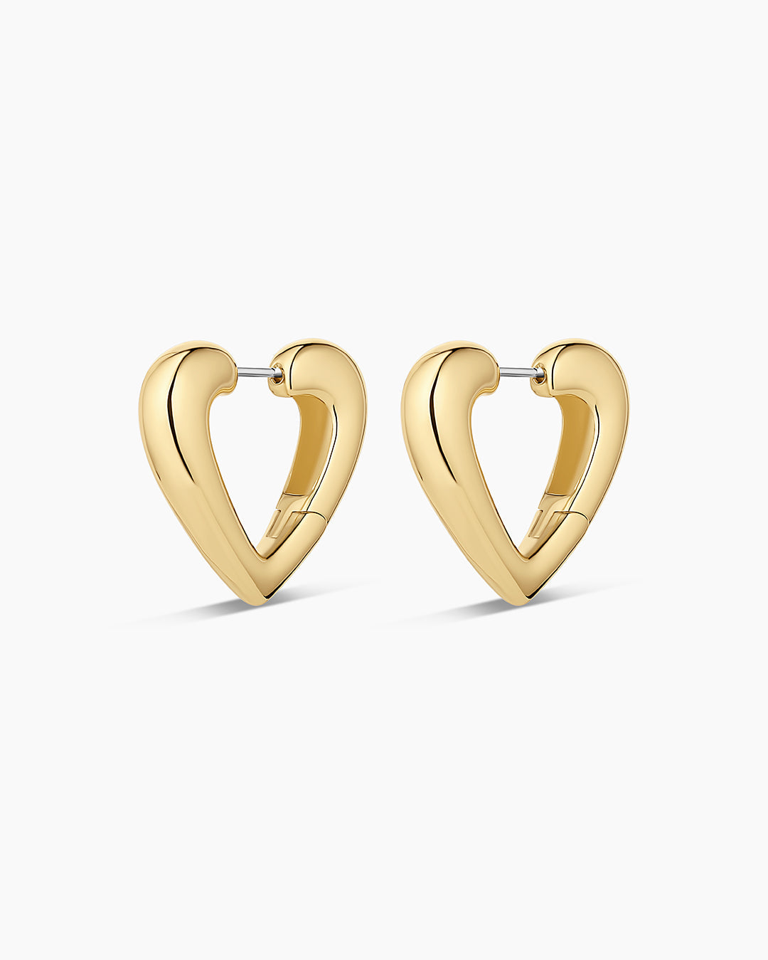 Amour Heart Hoops || option::18k Gold Plated