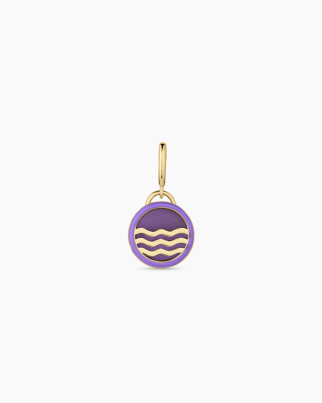 Power Gemstone Tranquility Parker Charm || option::18k Gold Plated, Amethyst - Tranquility