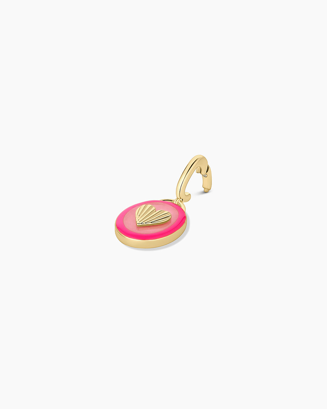 Power Gemstone Love Parker Charm || option::18k Gold Plated, Rose Quartz