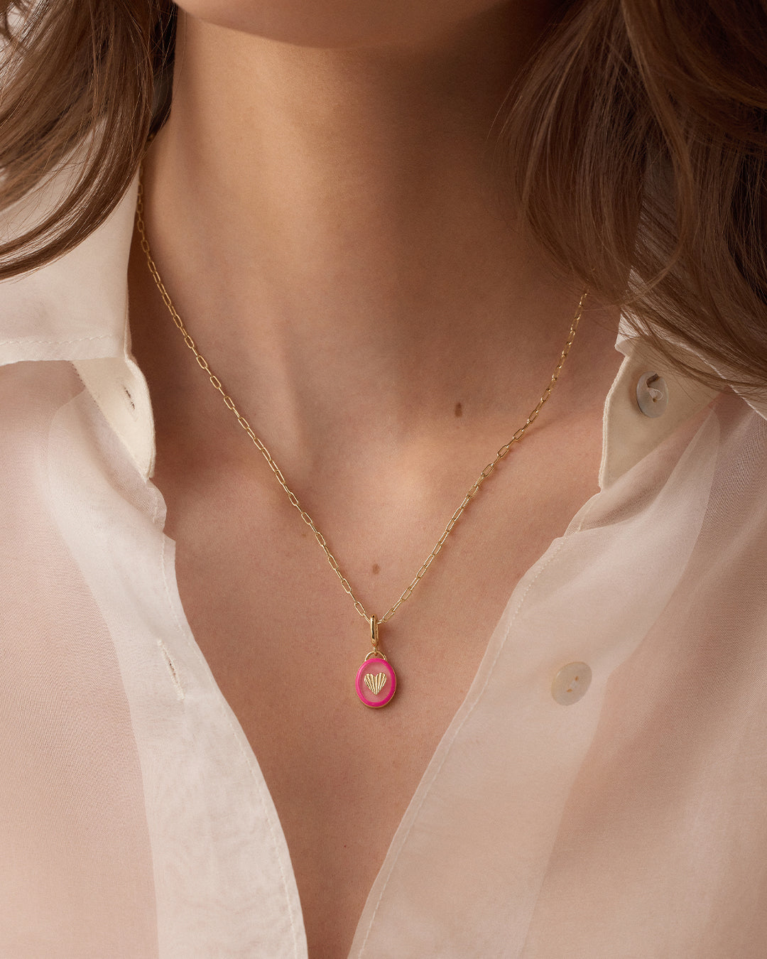 Power Gemstone Love Parker Charm || option::18k Gold Plated, Rose Quartz