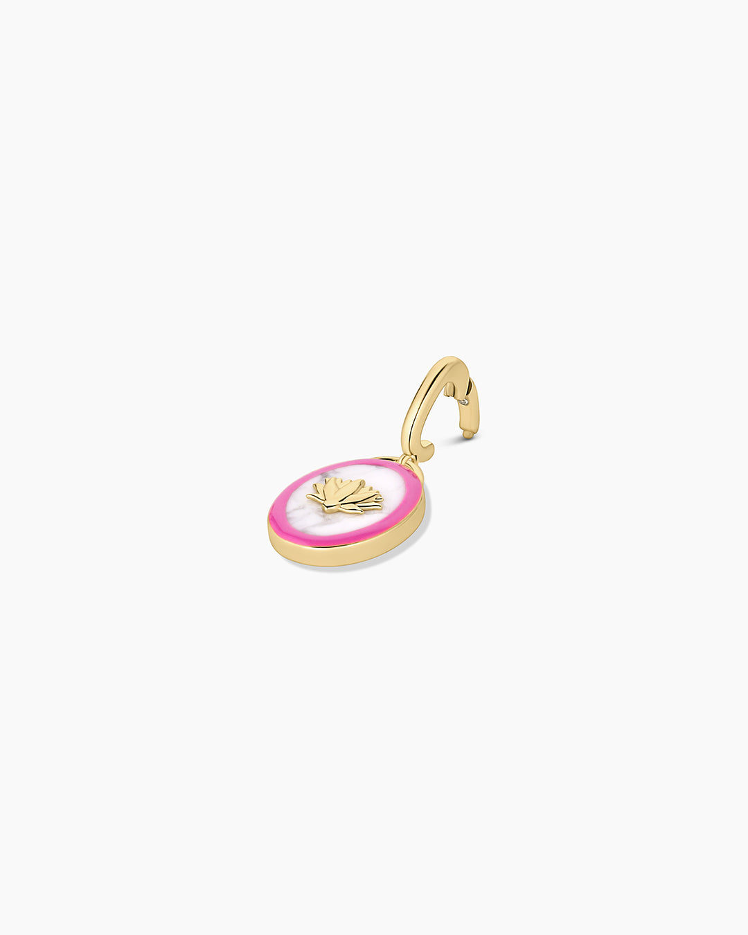 Power Gemstone Calming Parker Charm || option::18k Gold Plated, Howlite - Calming