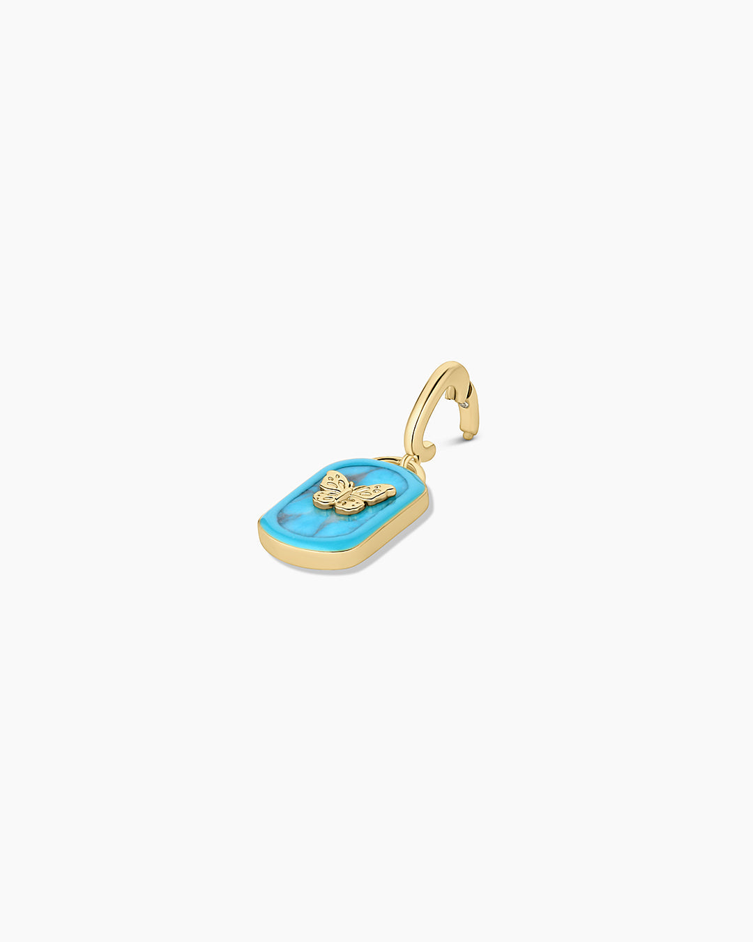 Power Gemstone Healing Parker Charm || option::18k Gold Plated, Turquoise - Healing