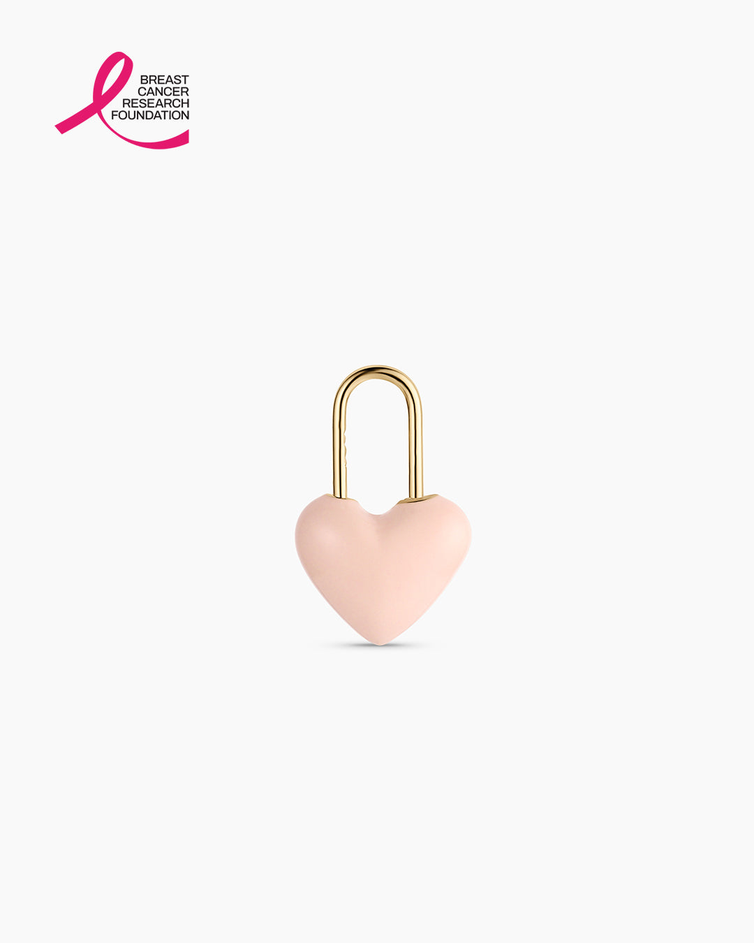 BCRF Heart Padlock Charm || option::18K Gold Plated