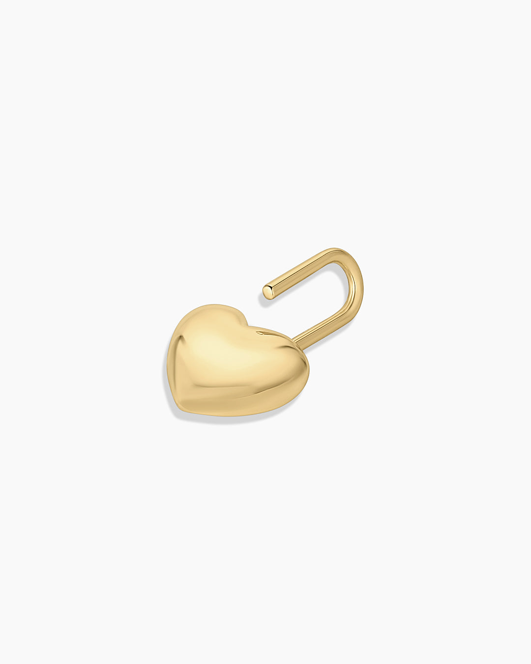 Heart Padlock Charm || option::18k Gold Plated