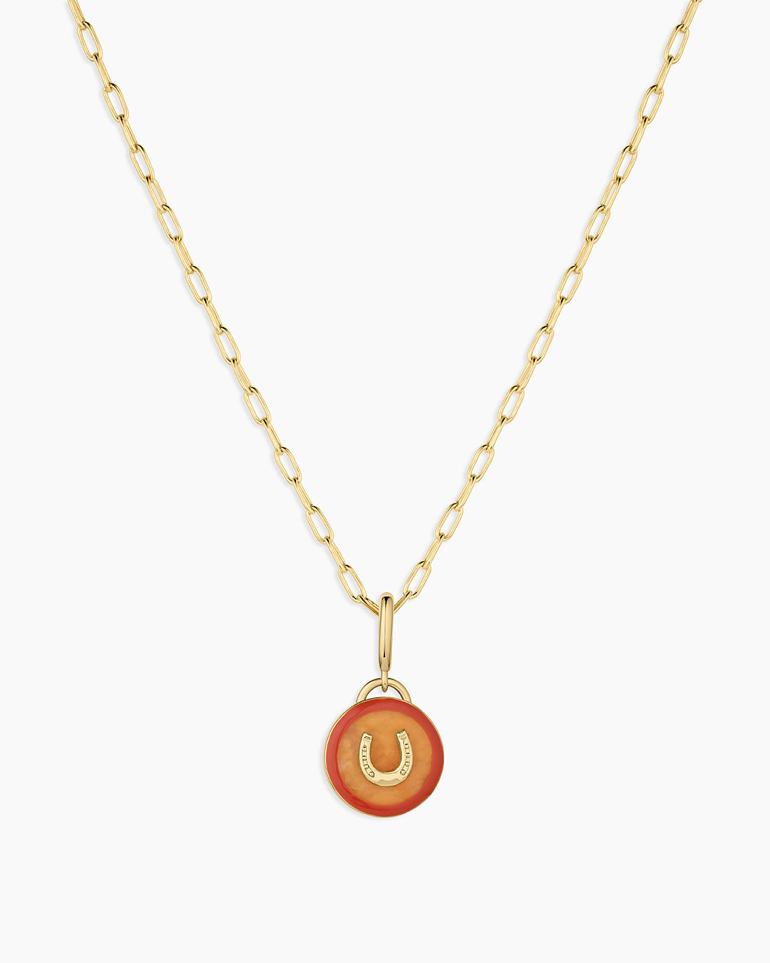 Power Gemstone Parker Charm Necklace Abundance || option::18k Gold Plated, Citrine