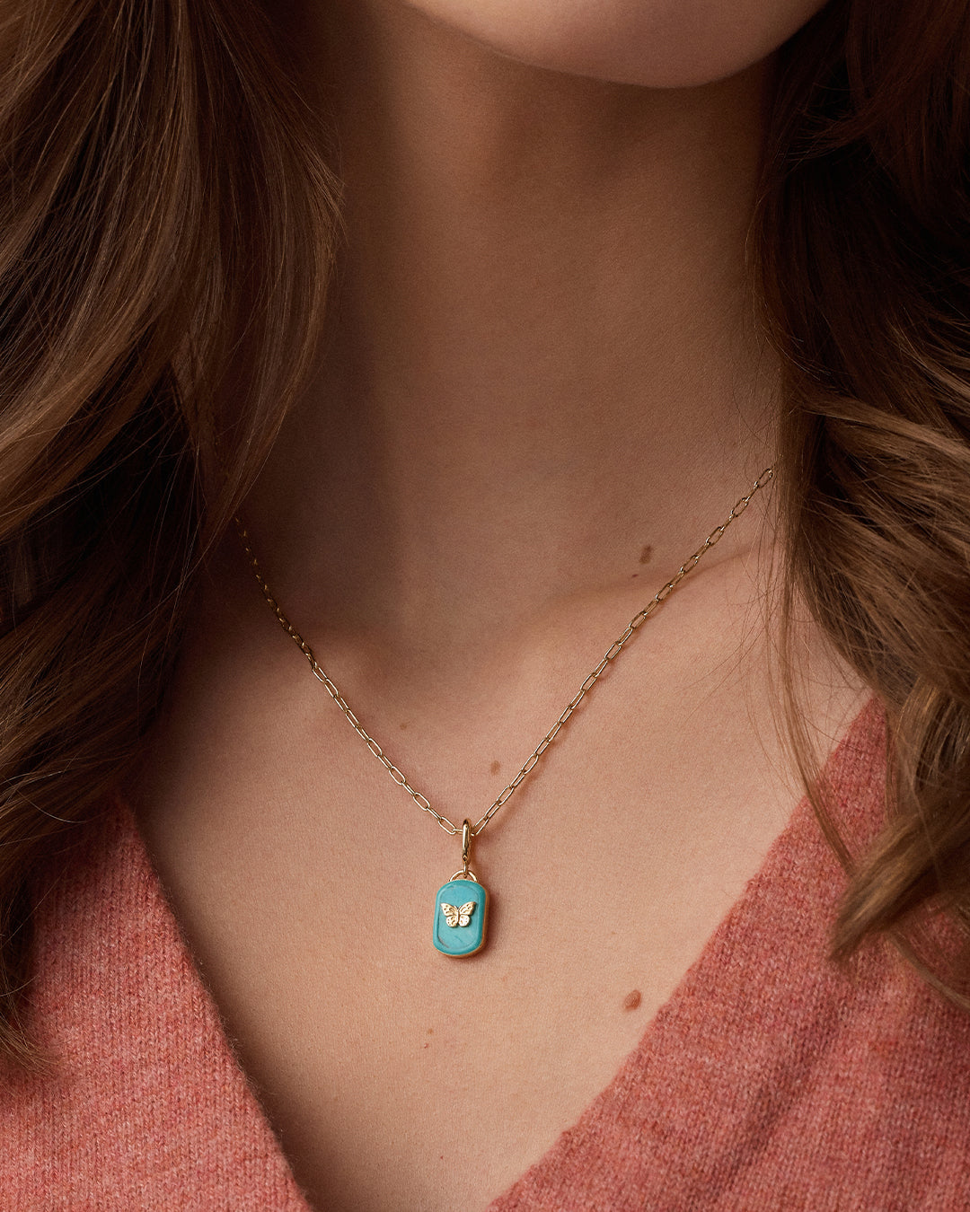 Power Gemstone Parker
Charm Necklace Healing || option::18k Gold Plated, Turquoise