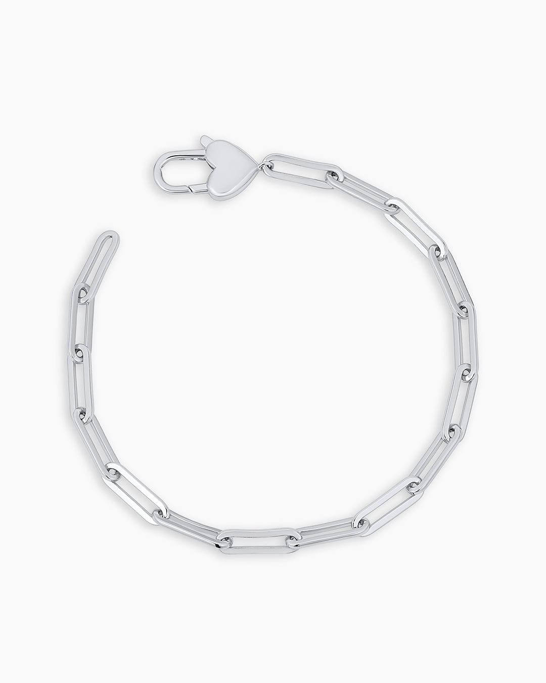 Heart Padlock Bracelet || option::Silver Plated