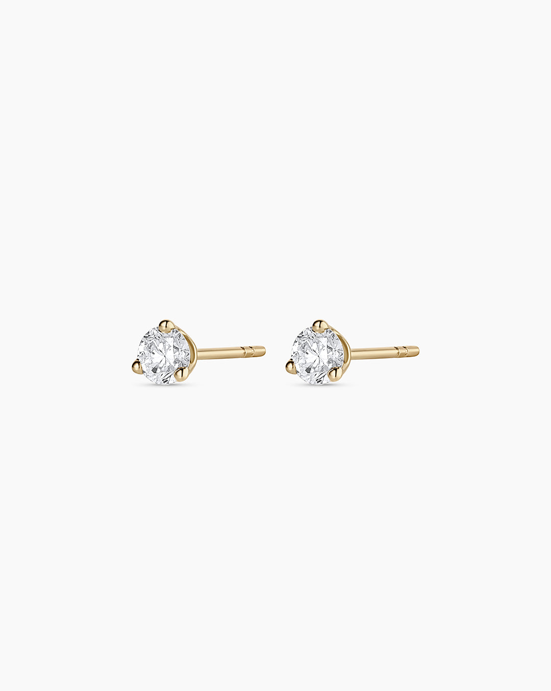Lab Grown Diamond Solitaire Studs  || option::14k Solid Gold, .25ct