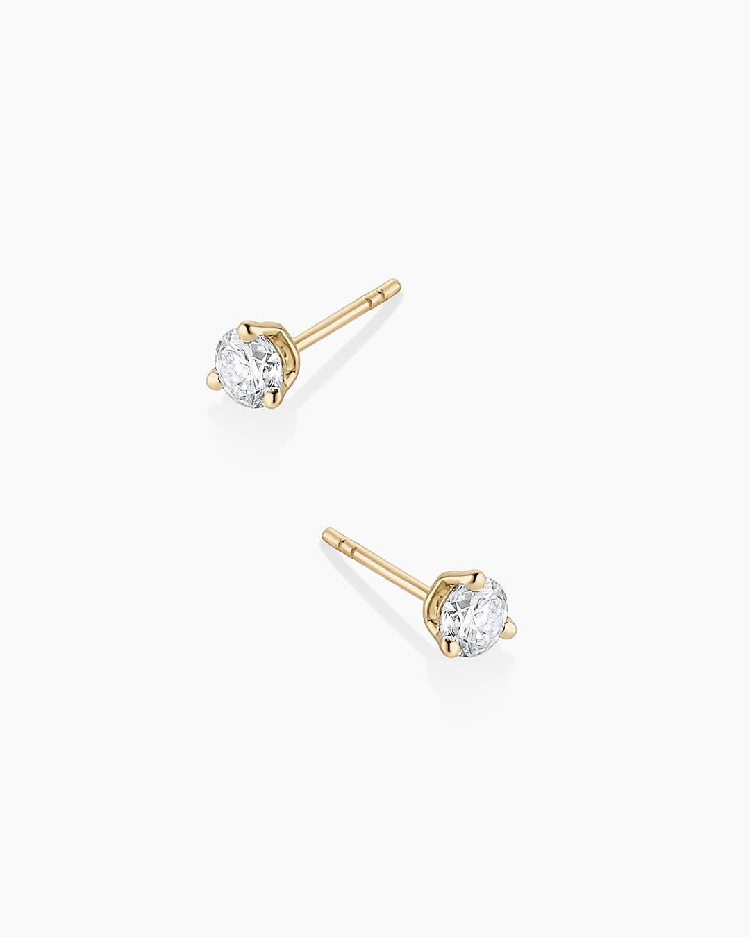 Lab Grown Diamond Solitaire Studs  || option::14k Solid Gold, .25ct