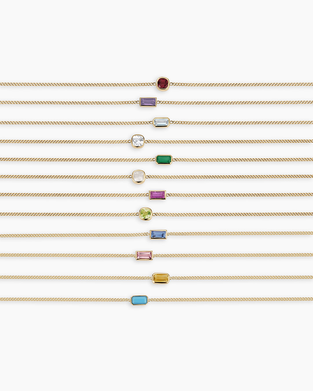 14k Gold Wilder Birthstone Bracelet | All birthstones