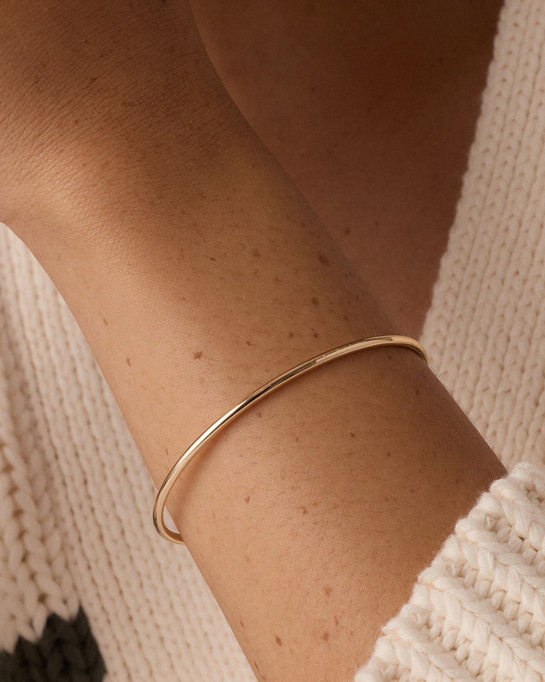 14k Gold Everyday Cuff  || option::14k Solid Gold, 6.5 in. 