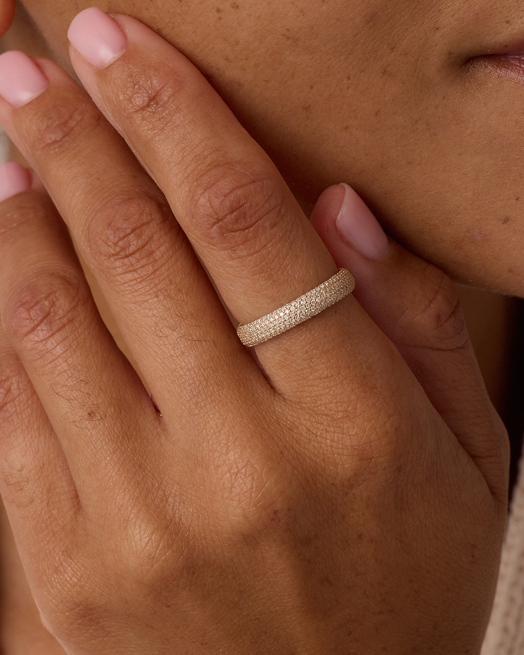 Diamond Paseo Statement Eternity Ring || option::14K Solid Gold