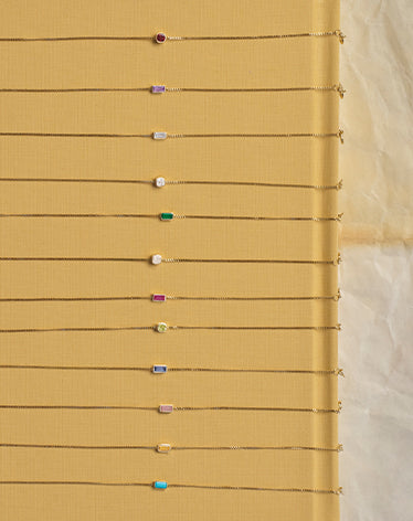 solid gold birthstone bracelets