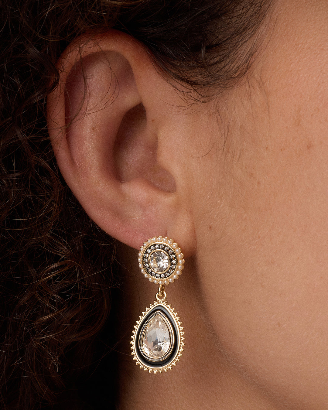 Vintage Drop Earrings || option::18k Gold Plated