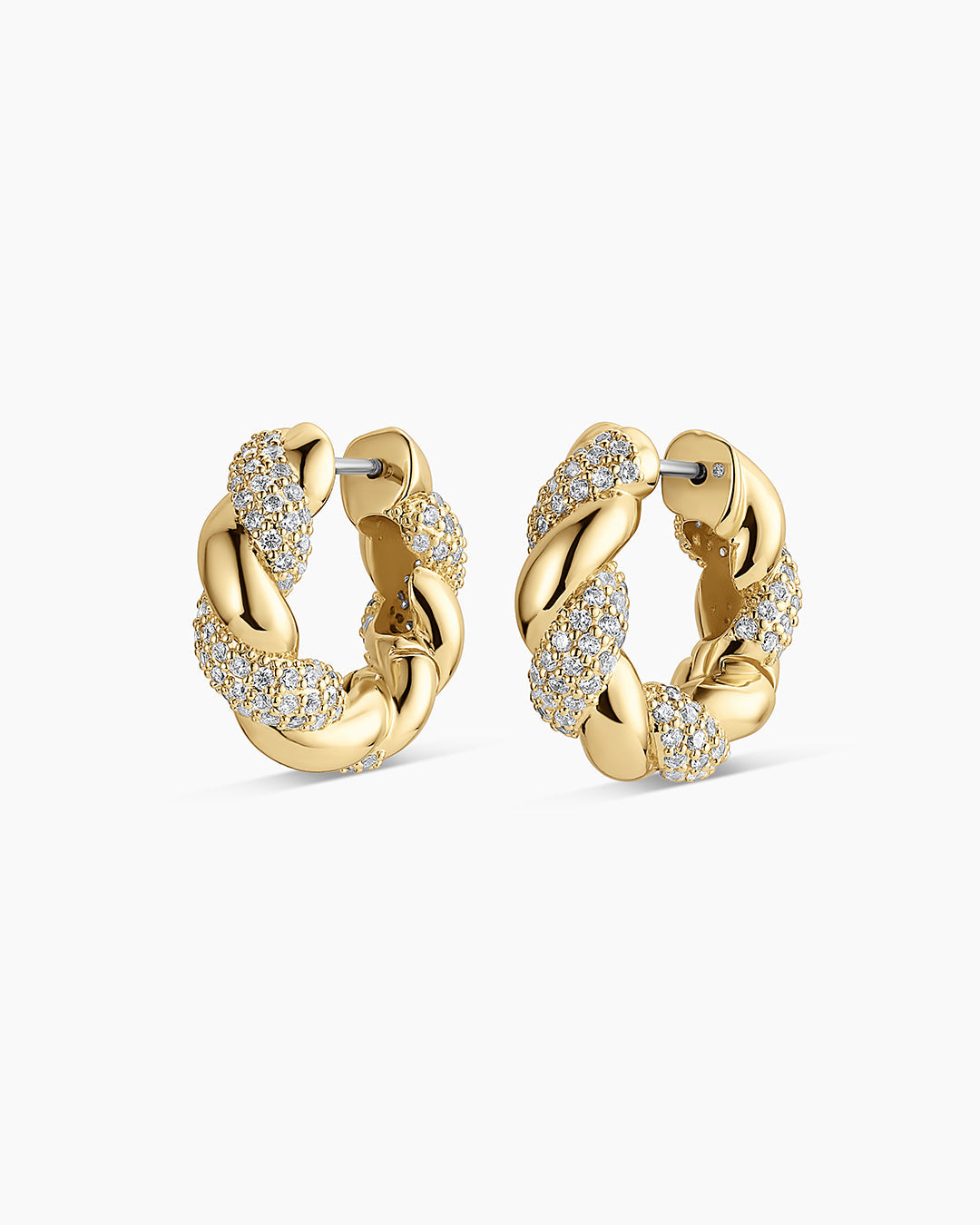 Crew Shimmer Hoops || option::18k Gold Plated