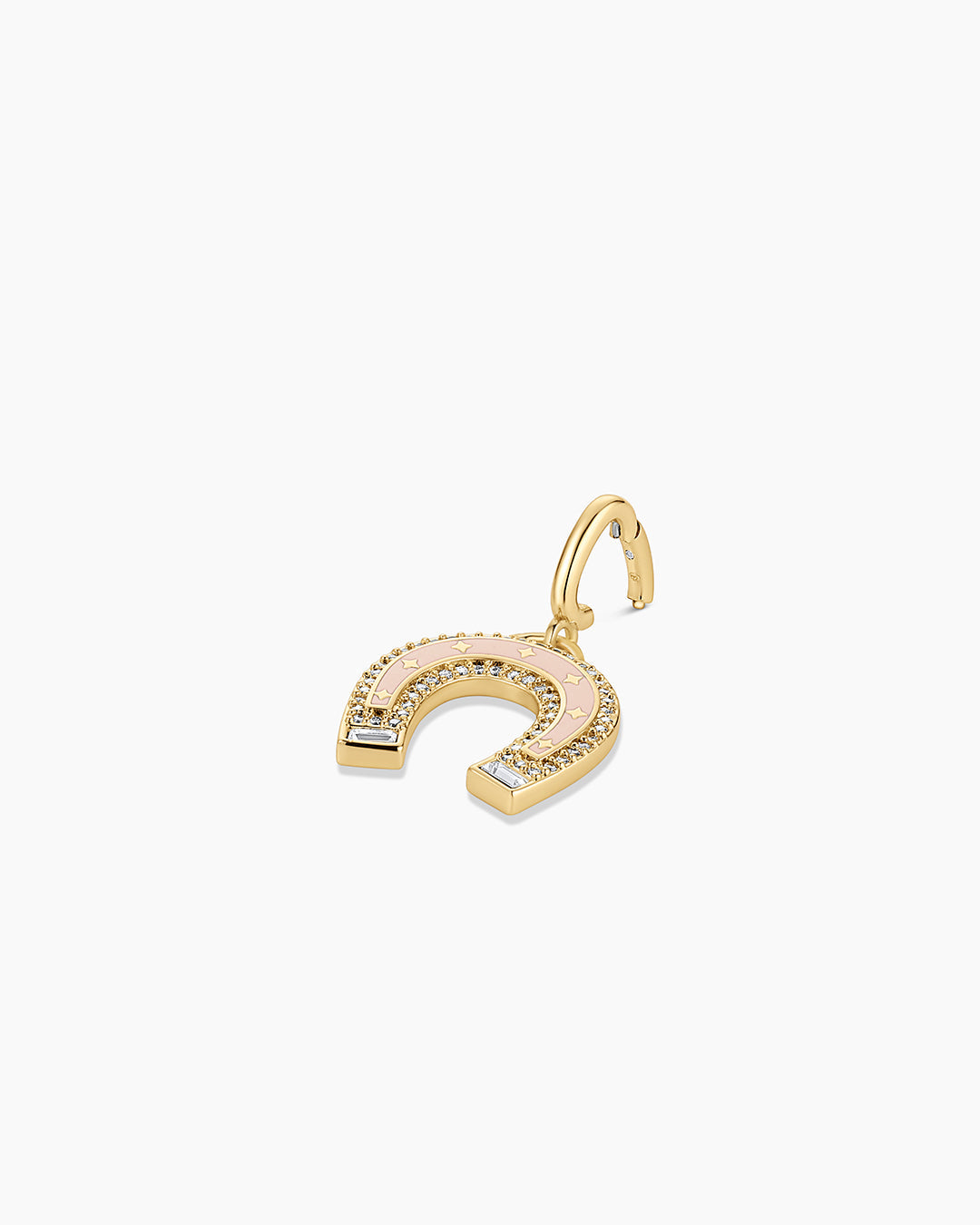 Vintage Horseshoe Parker Charm || option::18k Gold Plated
