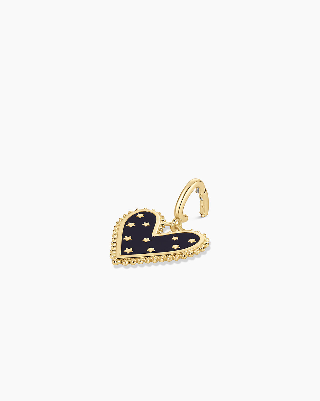 Vintage Heart Star Parker Charm || option::18k Gold Plated