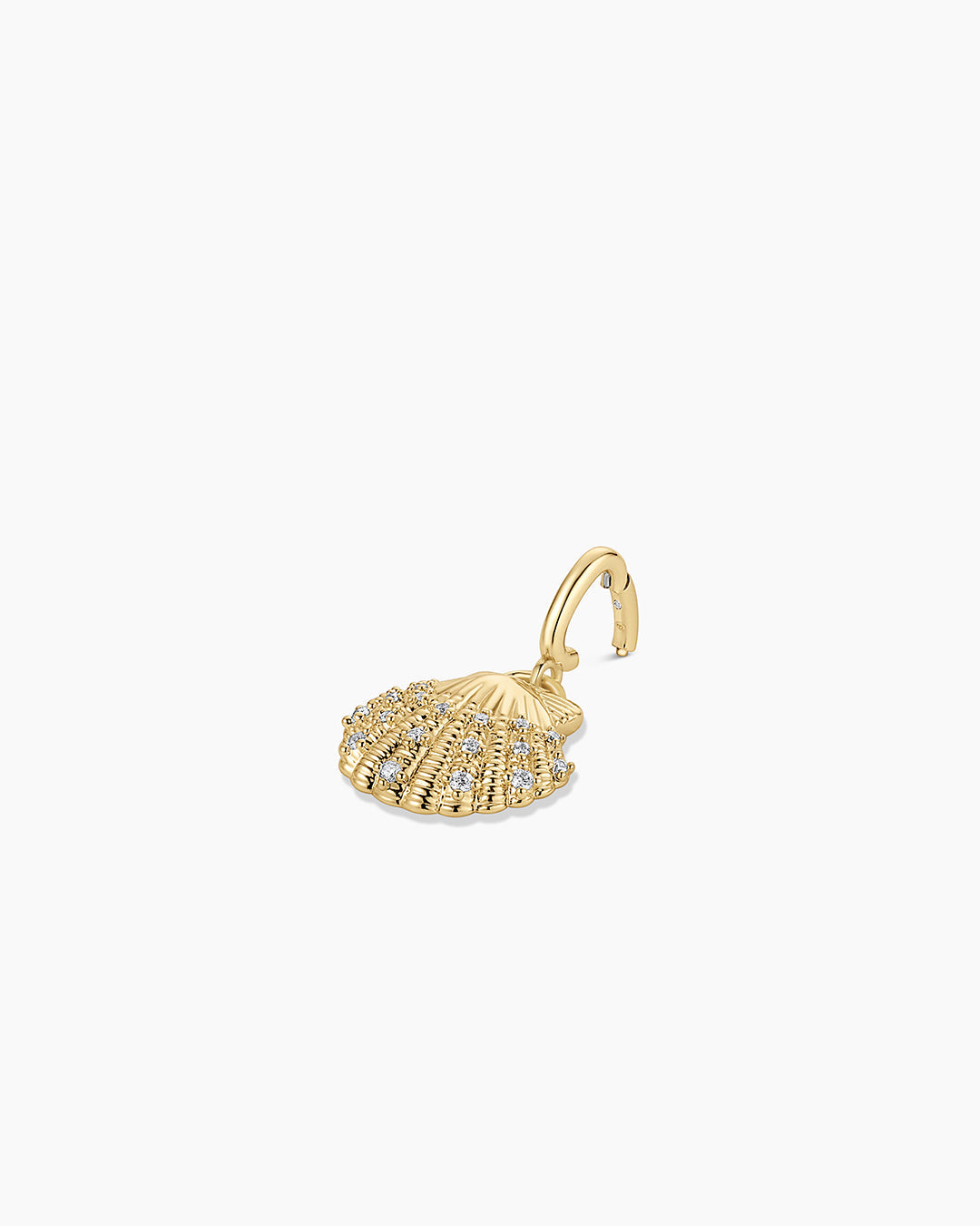Shimmer Scallop Shell Parker Charm || option::18k Gold Plated