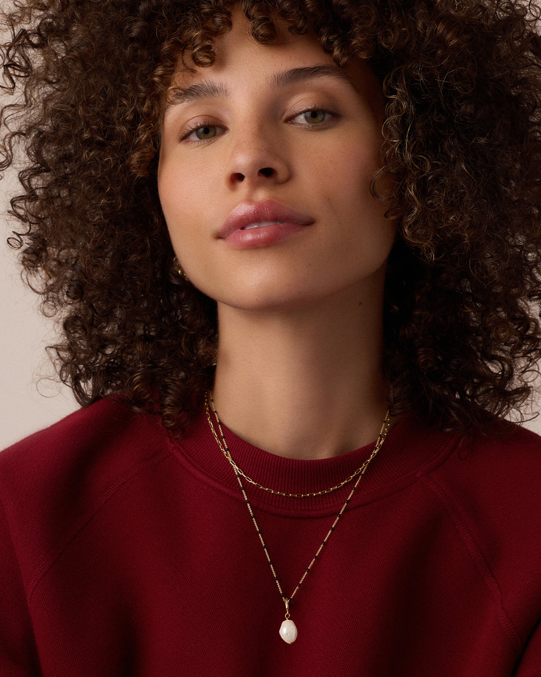 Vintage Shimmer Pearl Parker Charm || option::18k Gold Plated