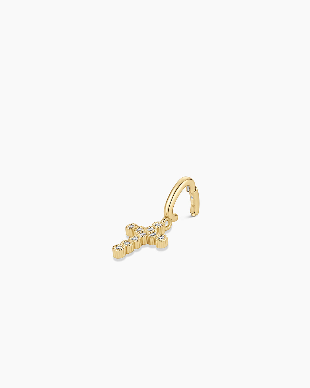 Shimmer Cross Parker Charm || option::18k Gold Plated