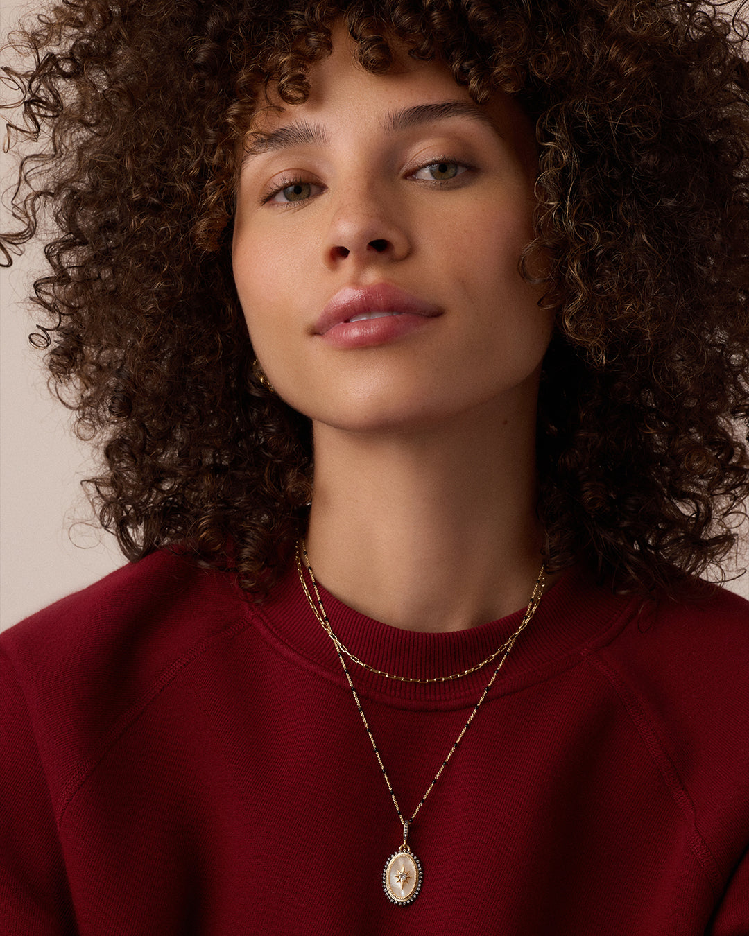 Capri Necklace || option::18k Gold Plated, Black