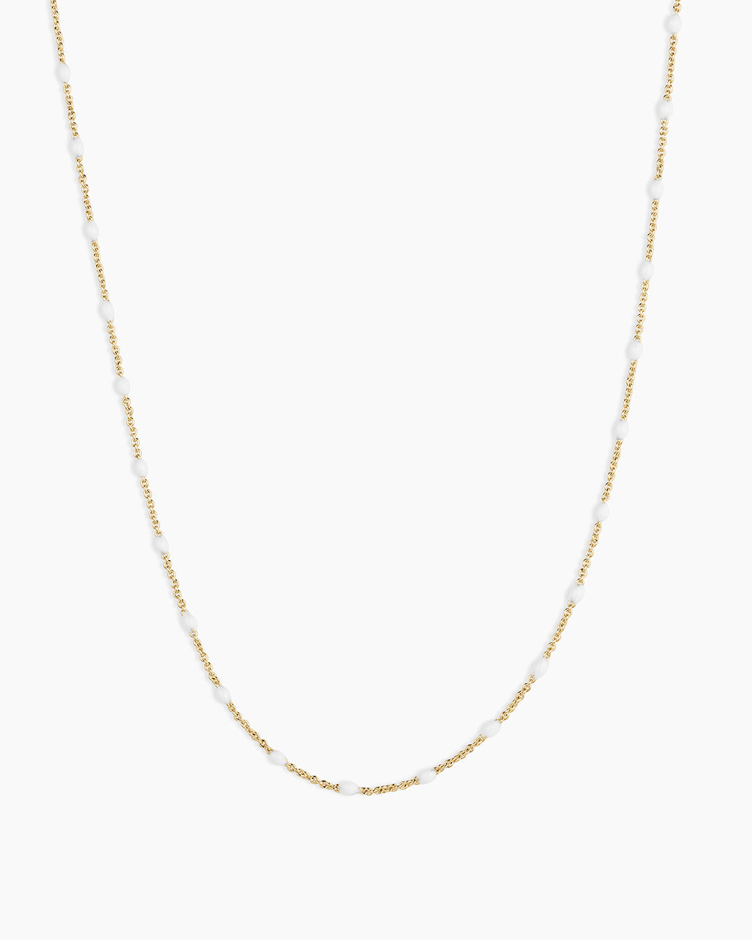 Capri Necklace || option::18k Gold Plated, White