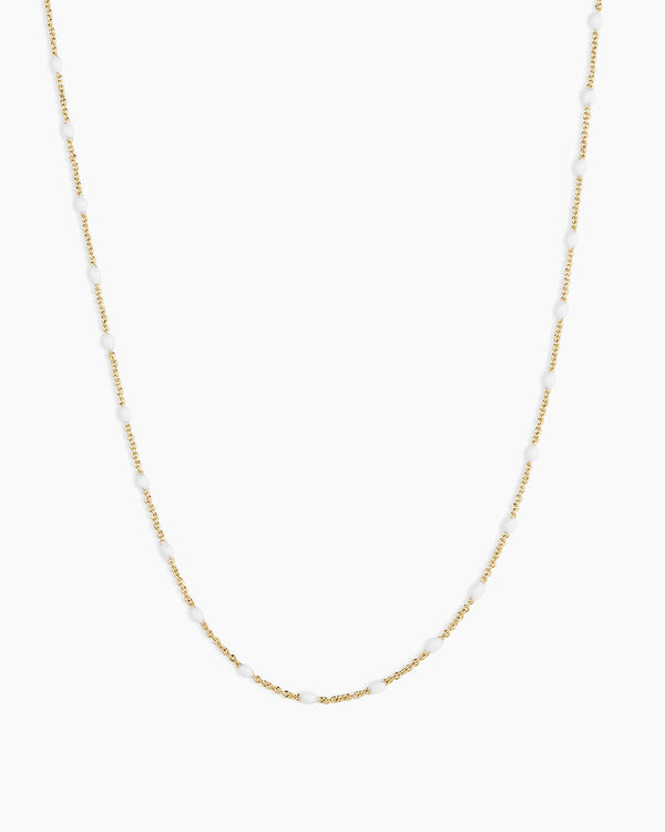Capri Necklace || option::18K Gold Plated, White