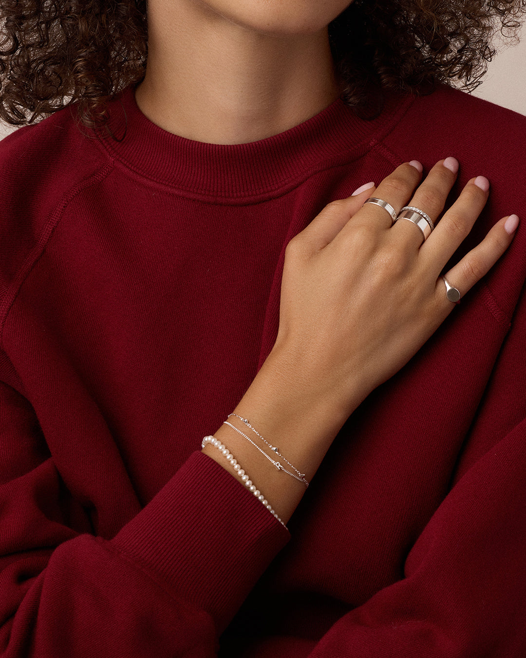 Rose Ring Cigar Band || option::Silver Plated