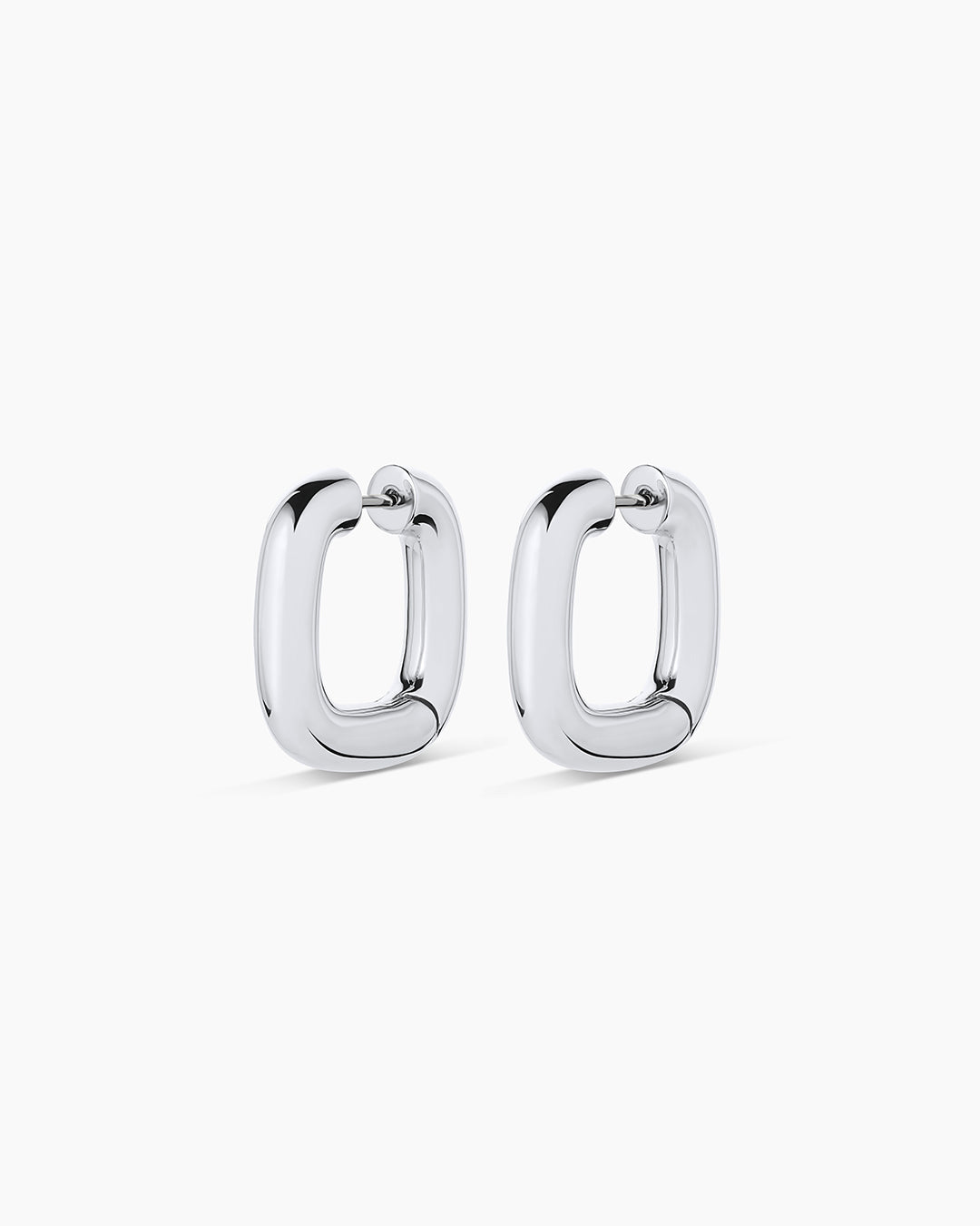 Charlie Hoops || option::Silver Plated 