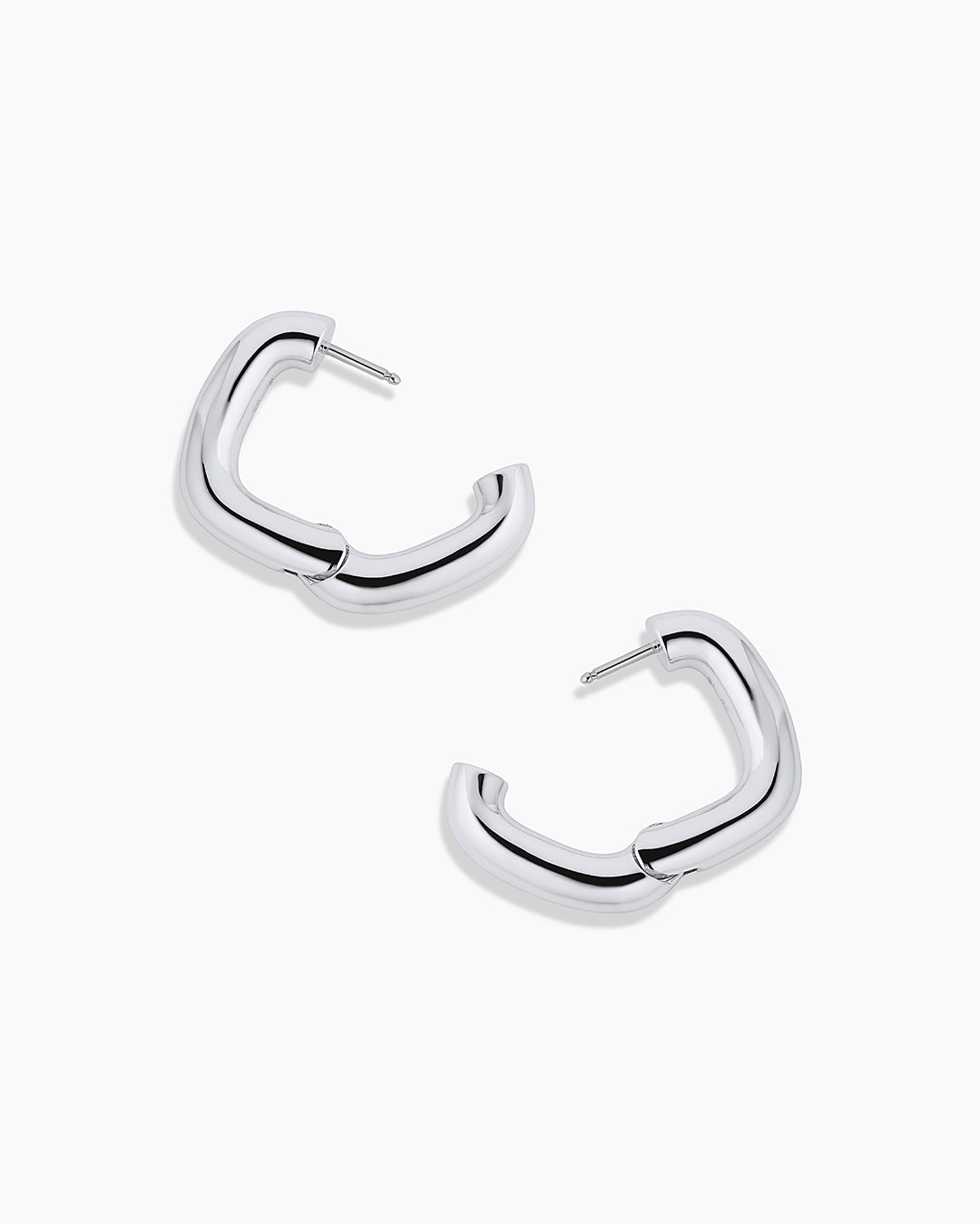 Charlie Hoops || option::Silver Plated 