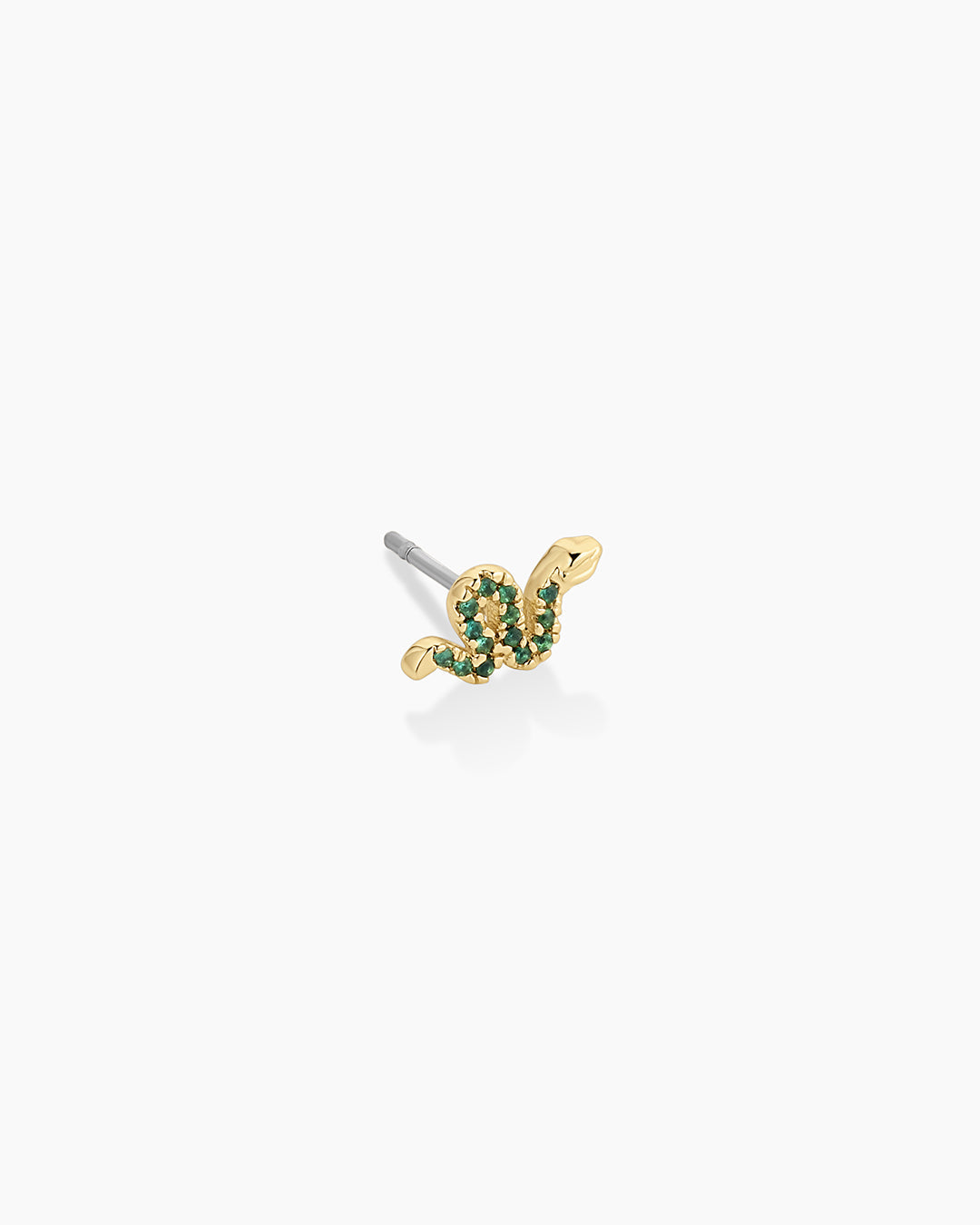 Snake Single Stud || option::18k Gold Plated