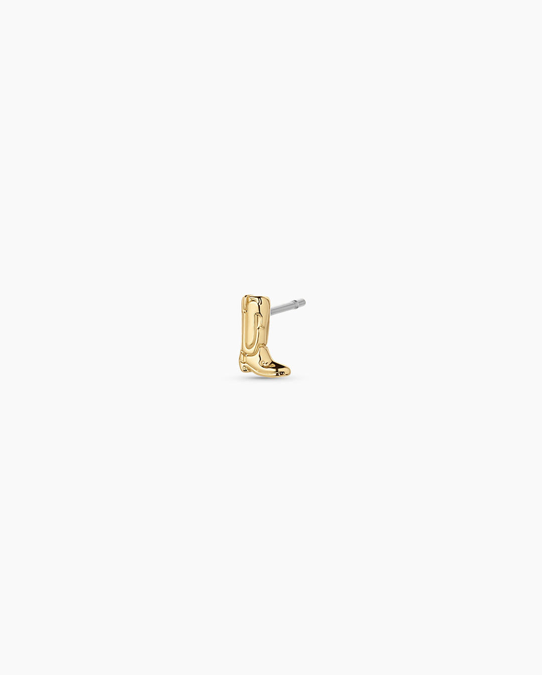 Cowboy Boot Single Stud || option::18k Gold Plated