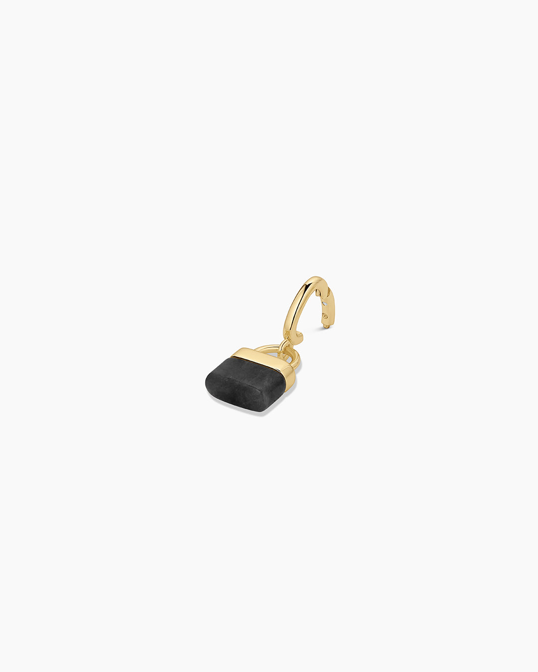 Padlock Parker Charm || option::18k Gold Plated, Labradorite