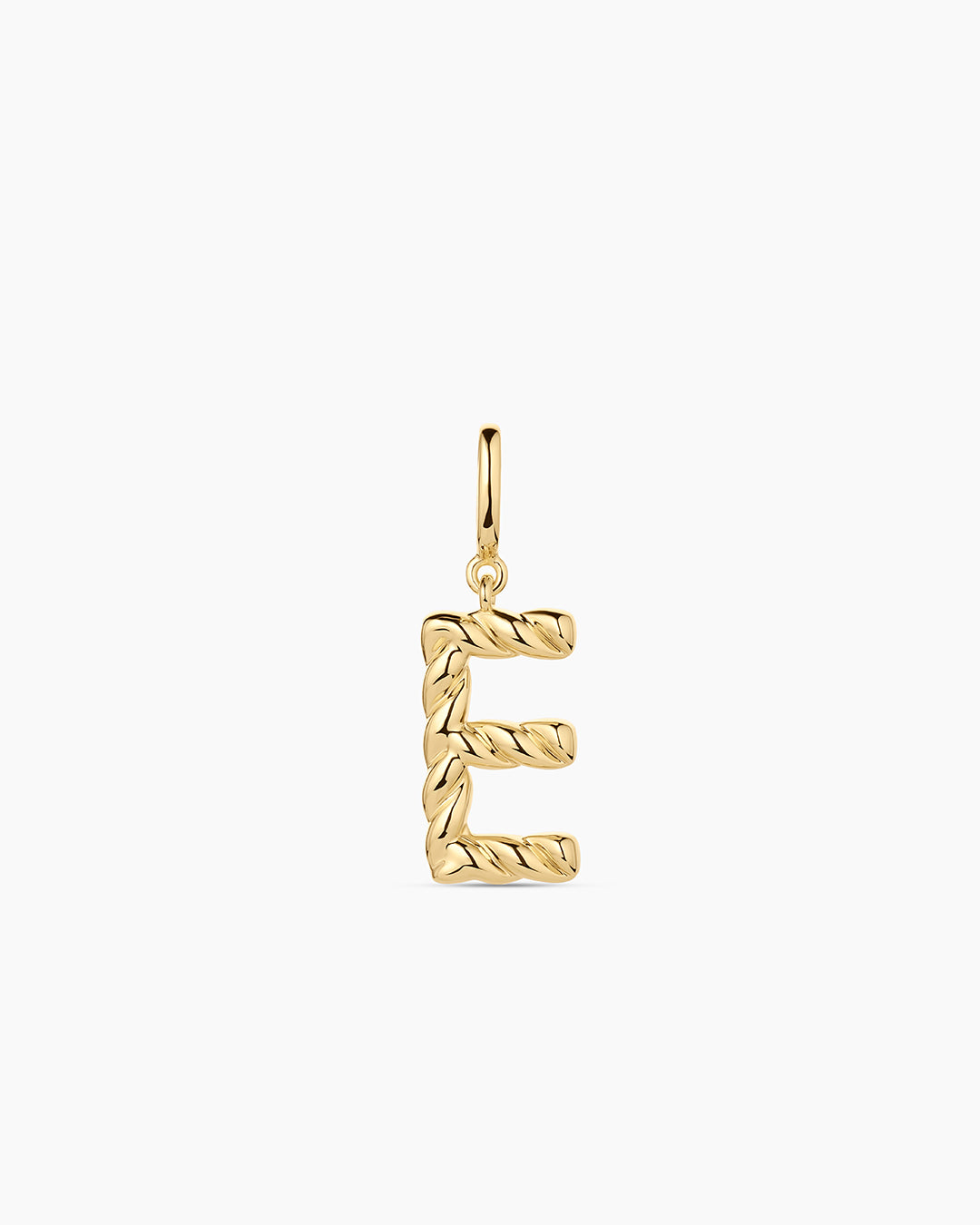 Crew Alphabet Statement Charm || option::18k Gold Plated, E