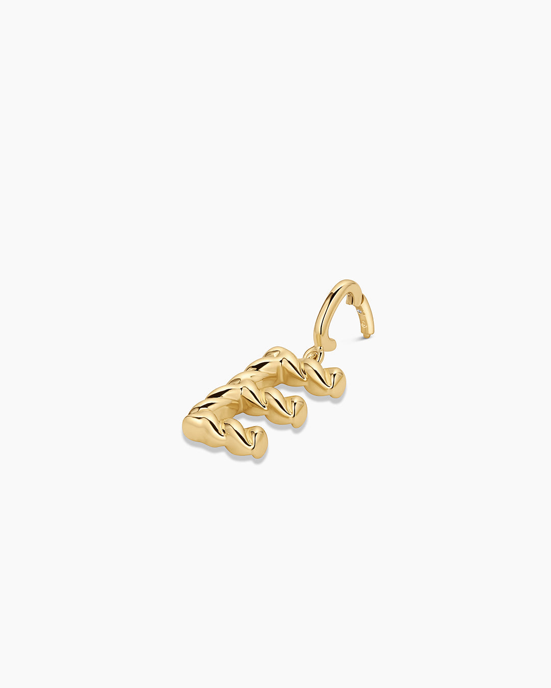 Crew Alphabet Statement Charm || option::18k Gold Plated, E