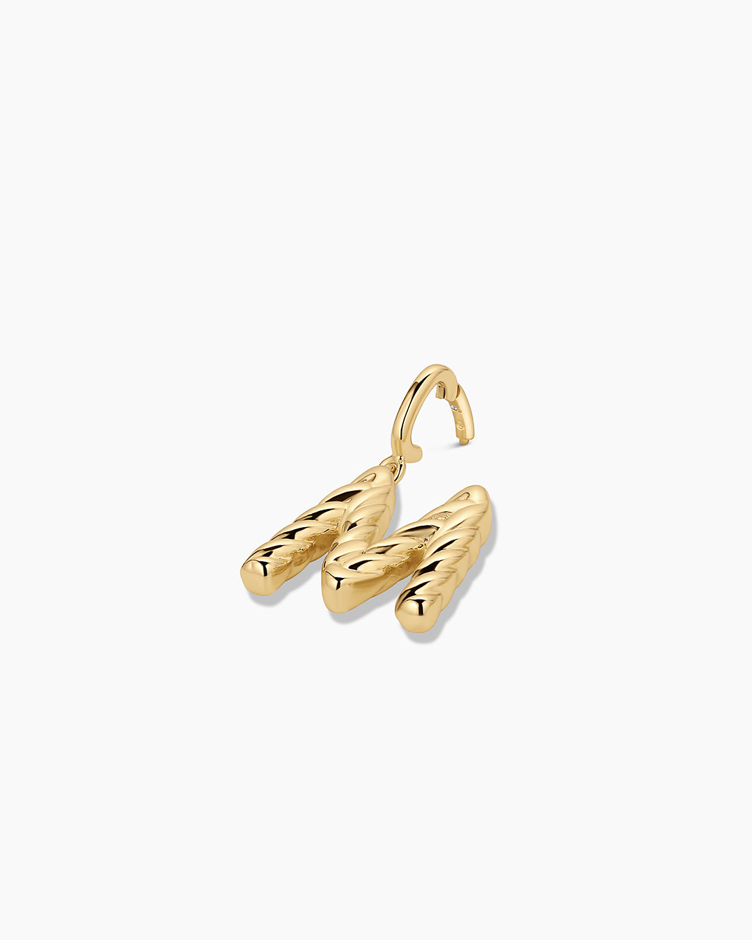 Crew Alphabet Statement Charm || option::18k Gold Plated, M