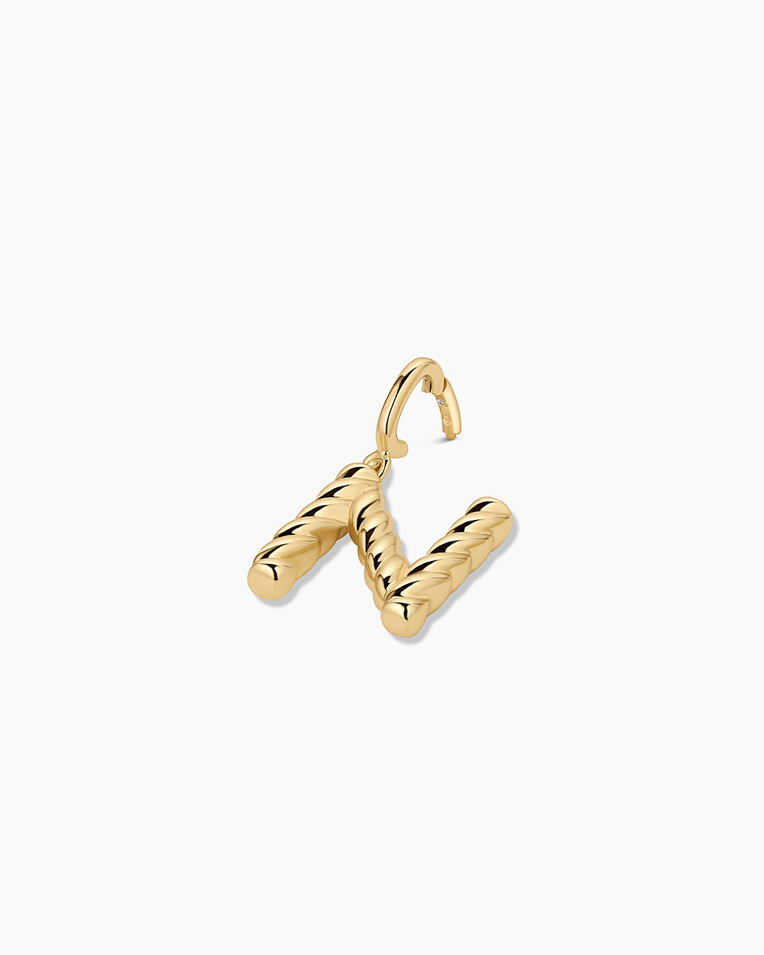 Crew Alphabet Statement Charm || option::18k Gold Plated, N