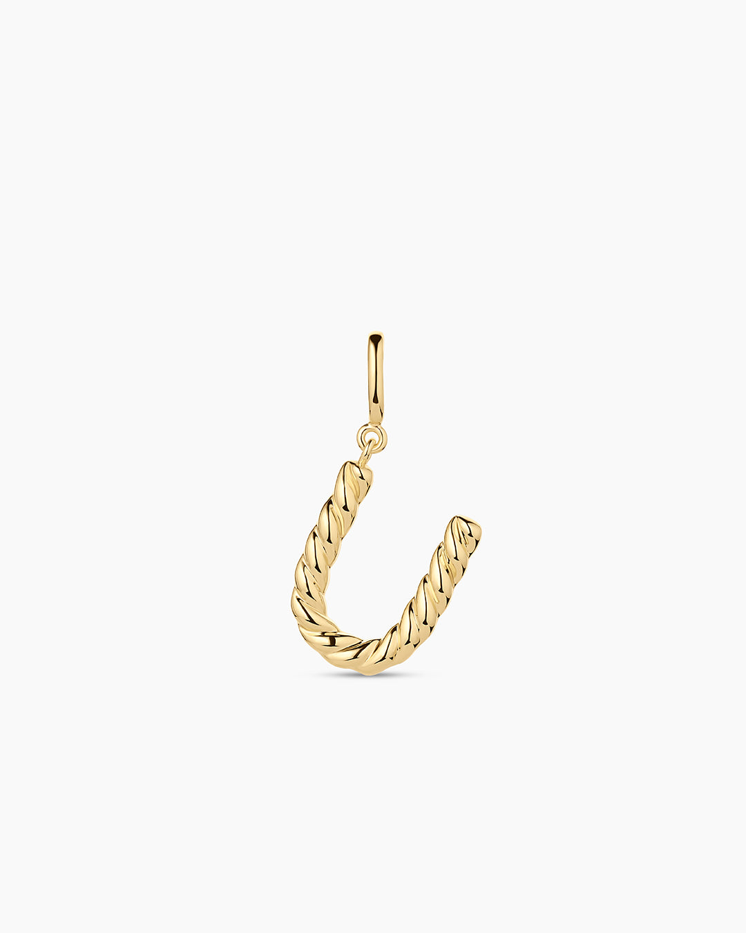 Crew Alphabet Statement Charm || option::18k Gold Plated, U