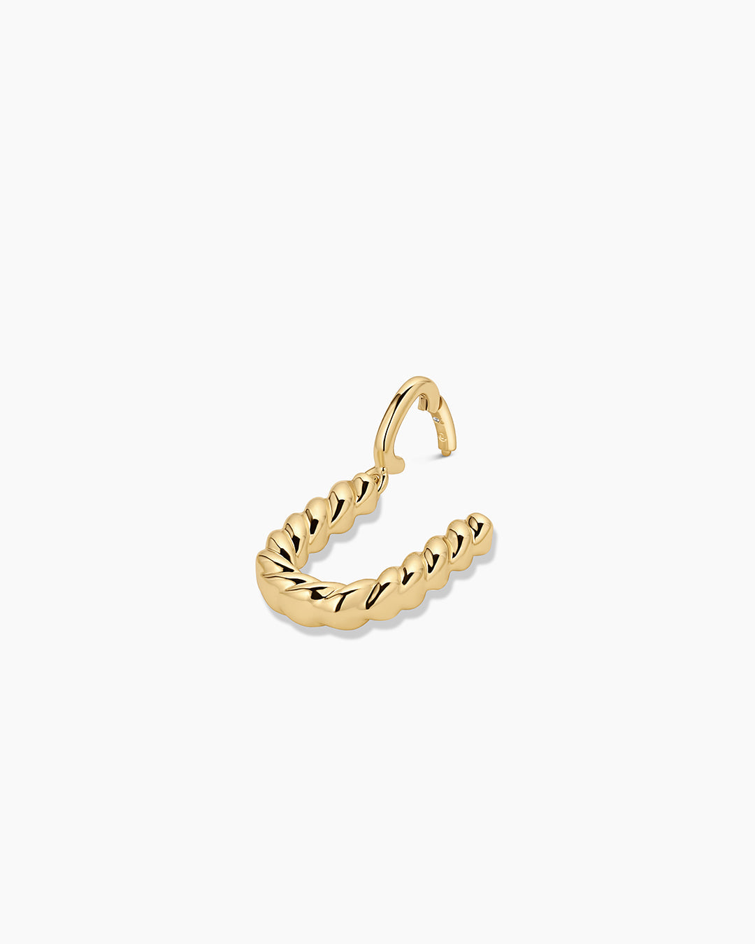 Crew Alphabet Statement Charm || option::18k Gold Plated, U