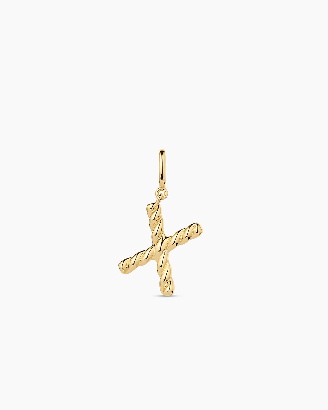 Crew Alphabet Statement Charm || option::18k Gold Plated, X