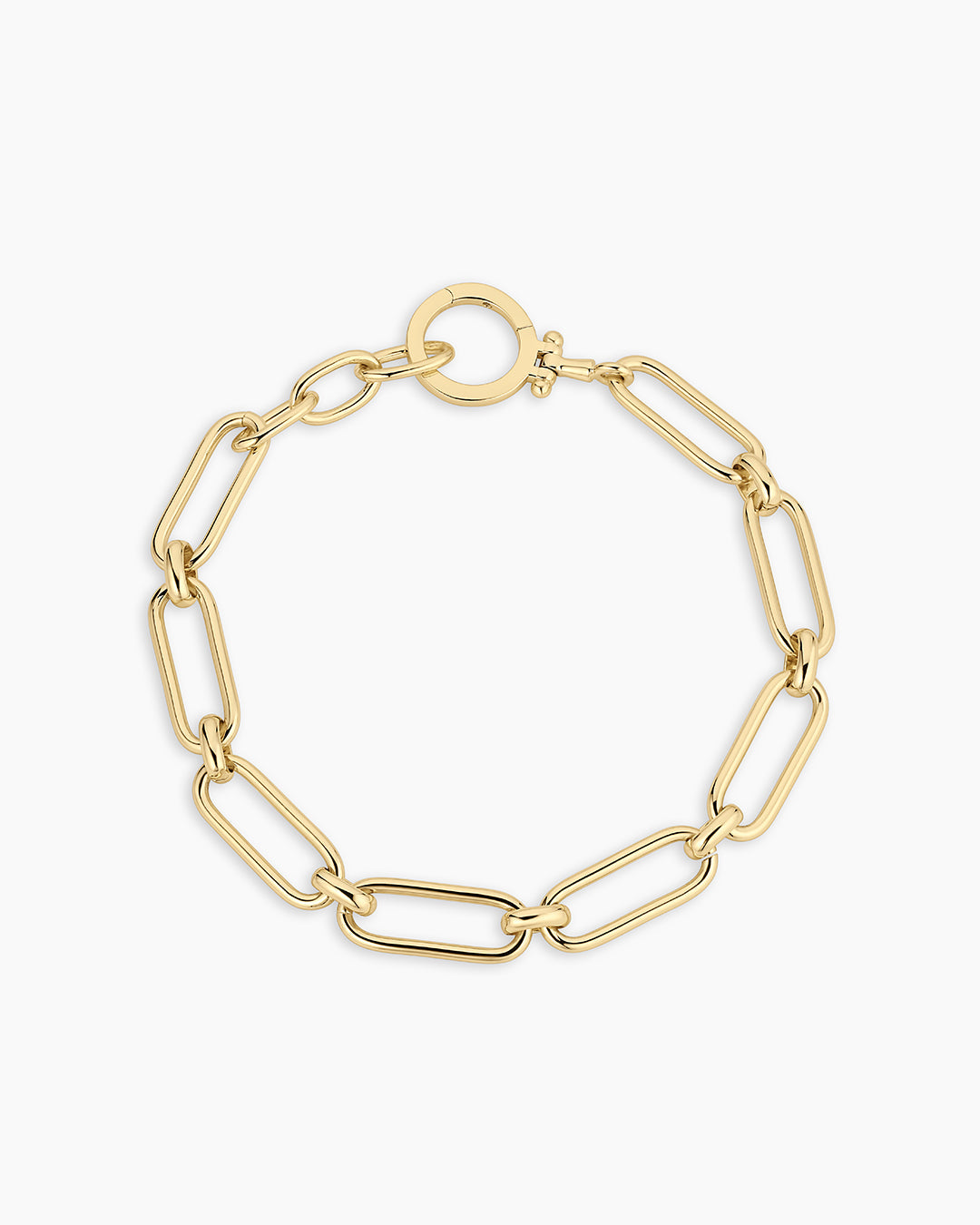 Zoey Statement Link Bracelet || option::18k Gold Plated 