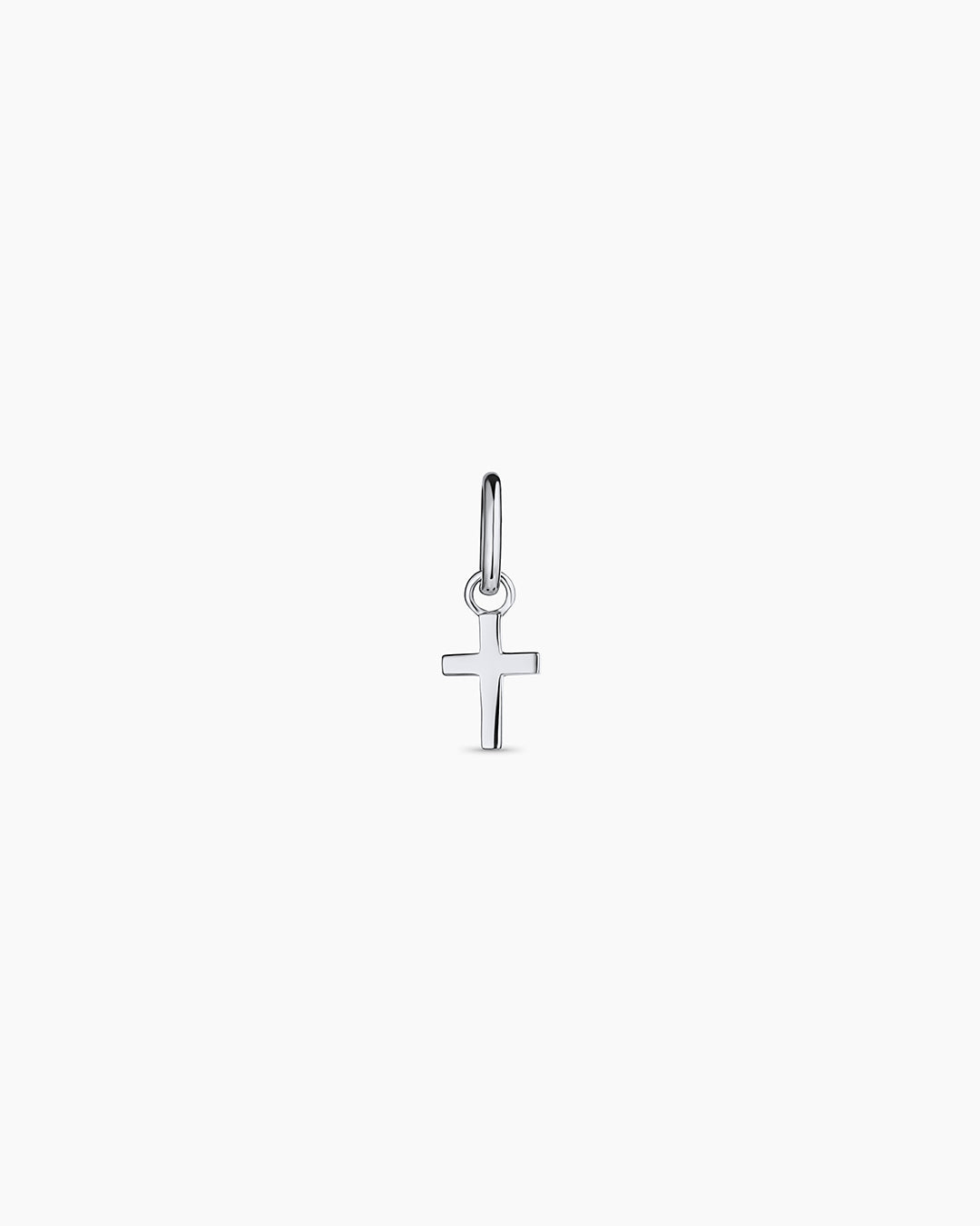 14k Gold Cross Charm || option::14k Solid White Gold