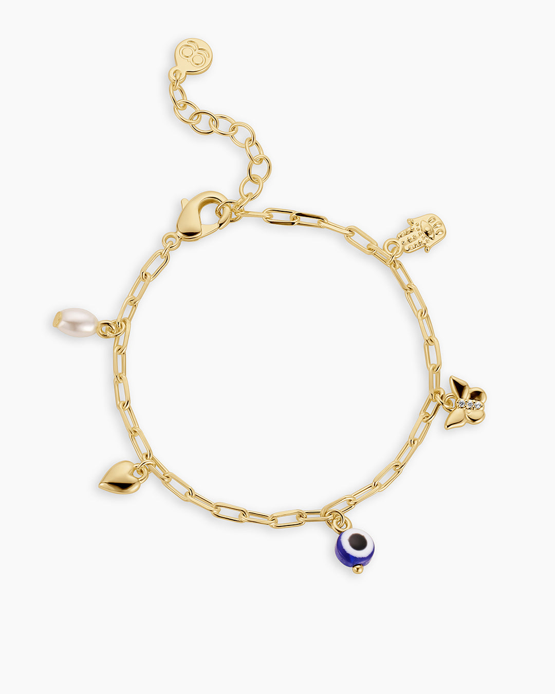 Connection Mini Charm Bracelet || option::18k Gold Plated
