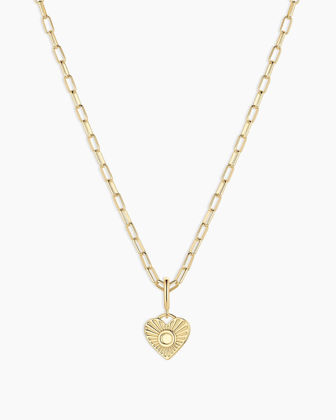 Vintage Heart Alphabet Charm Necklace -   O || option::18k Gold Plated, O
