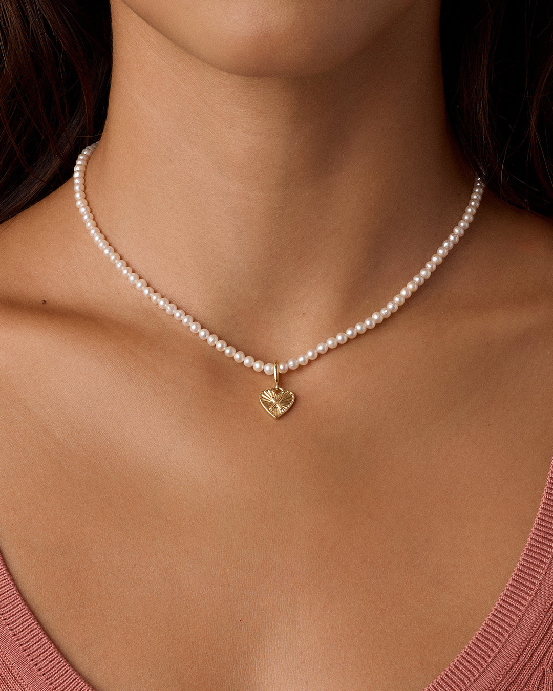 Vintage Heart Alphabet Charm Necklace - X || option::18k Gold Plated, X