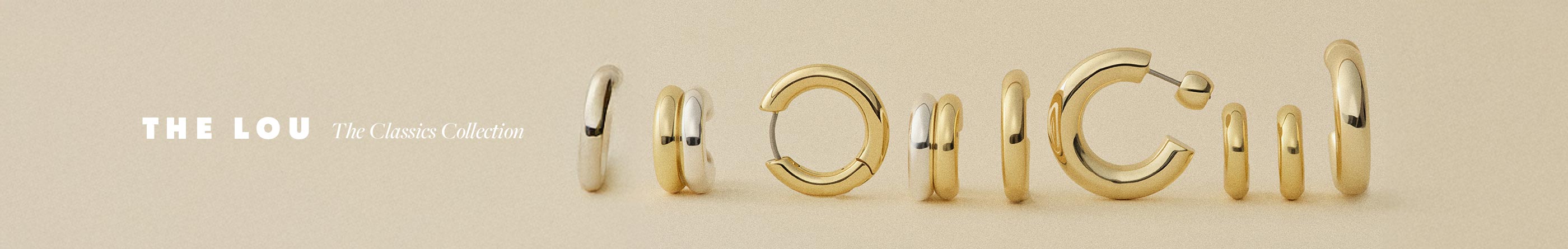 Gold plated hoops and huggies. "THE LOU The classics collection"