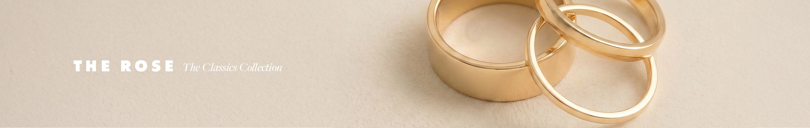 Gold plated rings. "THE ROSE The classics collection"
