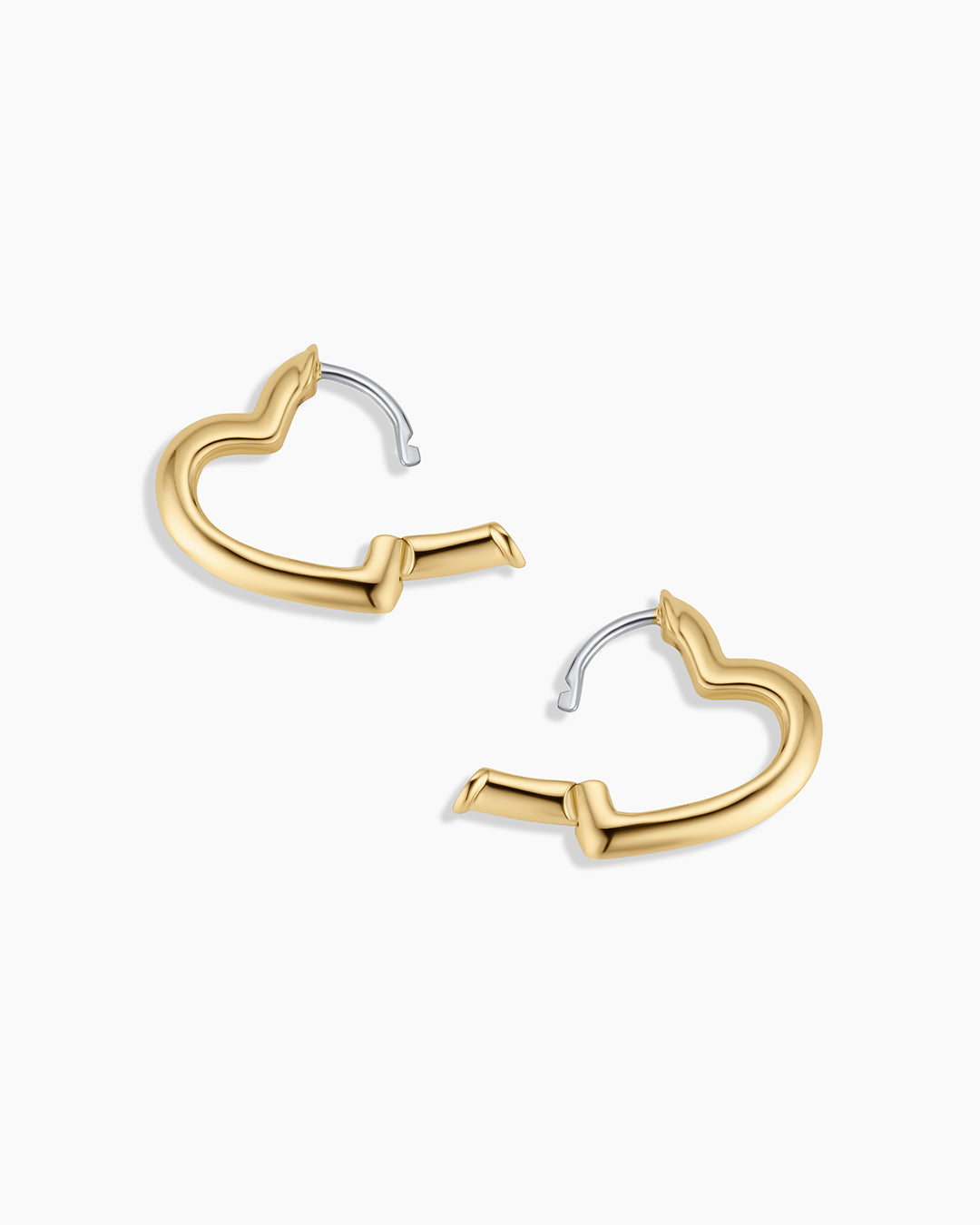 Campbell Heart Huggies || option::18k Gold Plated 