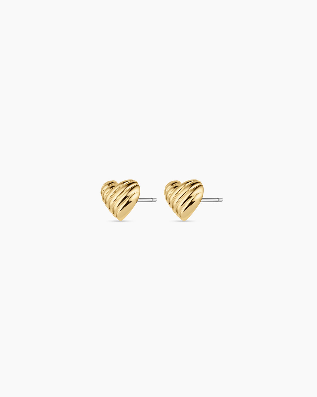 Campbell Heart Studs || option::18k Gold Plated 