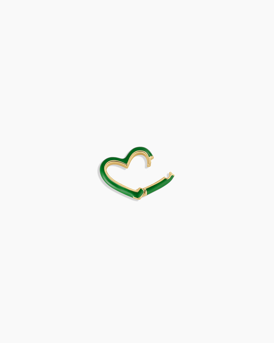 Heart Carabiner Charm || option::18k Gold Plated, Green